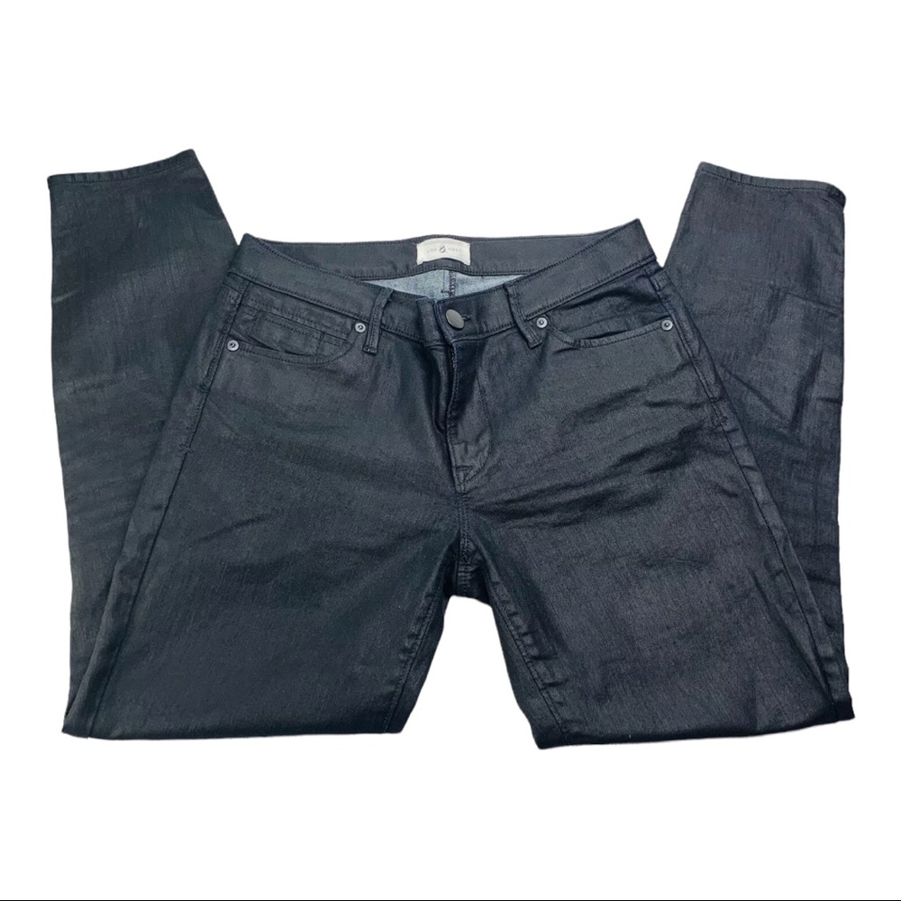 Anthropologie Lou & Grey Jeans Modern Skinny Ankle Zipper Black Womens Size 27 - Picture 3 of 13